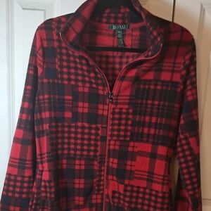 L.L. Bean Red and Black Plaid Women's Jacket